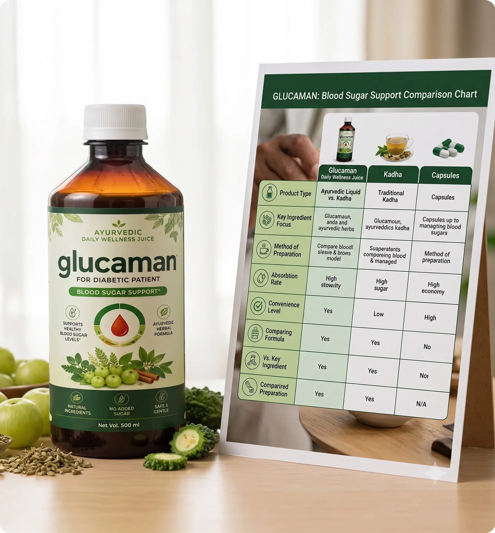 Comparison: Glucaman vs traditional remedies